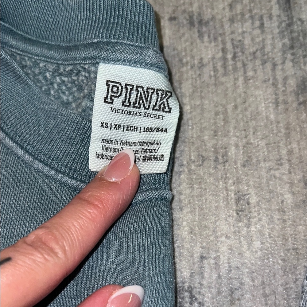 PINK Gray Sweatshirt and Joggers Set - Picture 4 of 5